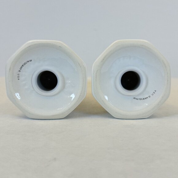 Vintage Pfaltzgraff Heritage Christmas Salt and Pepper Shakers Tree Octagon Tall - Picture 7 of 9